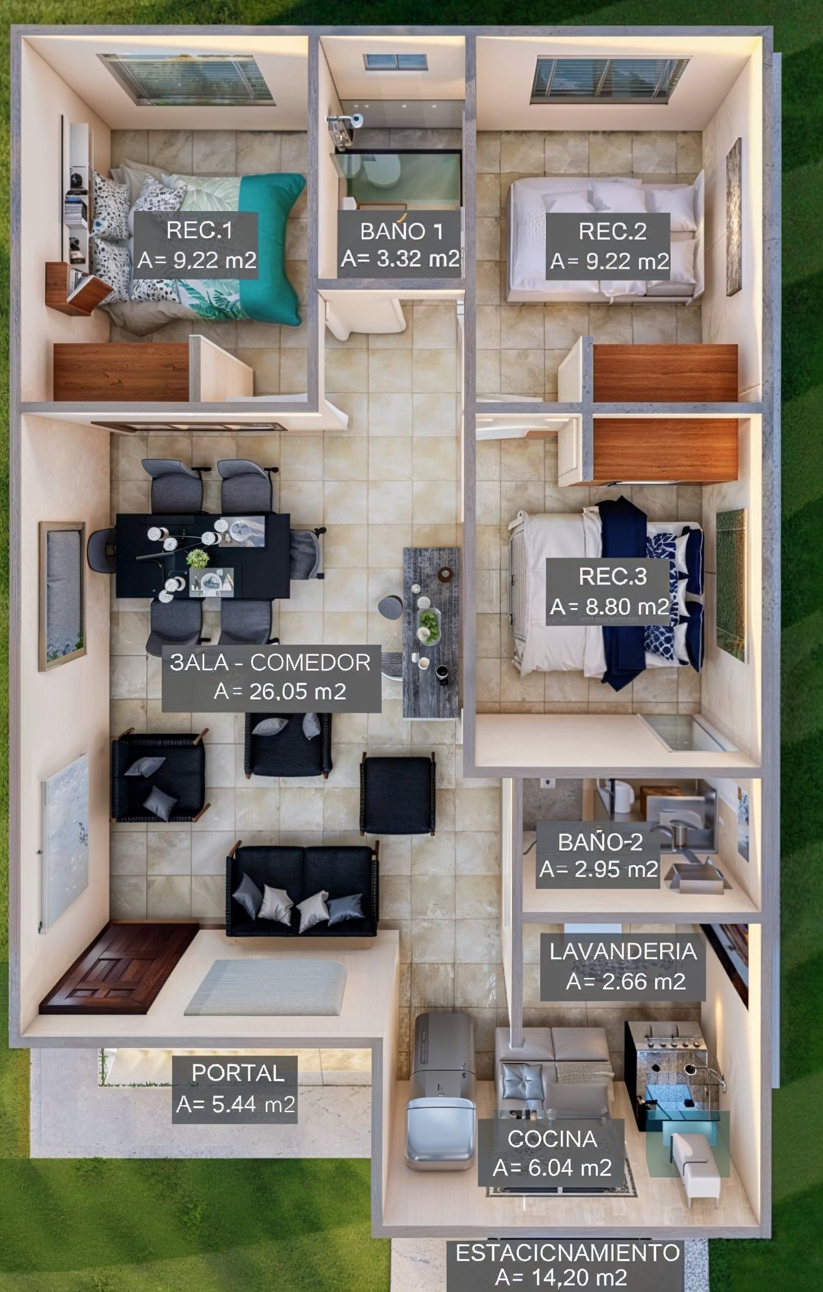 Modelo Zeus Max — Planta arquitectónica